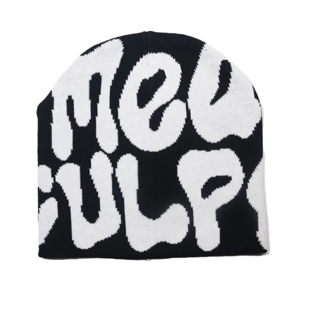 MEA CULPA FUN DAY BEANIE BLACK AND WHITE BRAND NEW